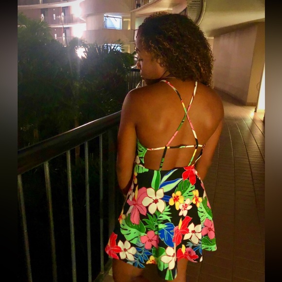 Forever 21 Aloha Edition Tropical Backless Dress size small - Picture 4 of 4